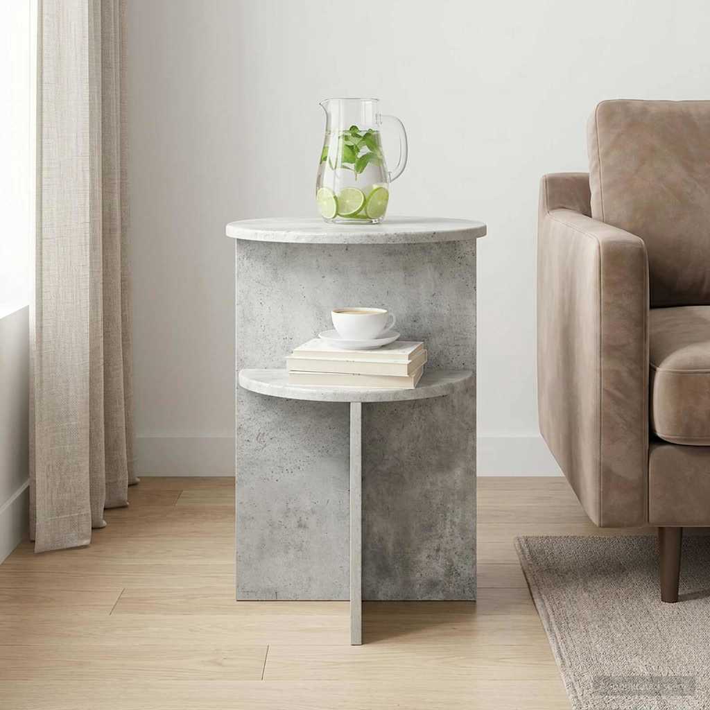 vidaXL Bijzettafel met opslag Wit Ø 39,5 x 55 cm Bewerkt hout