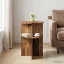 vidaXL Bijzettafel met opslag Wit Ø 39,5 x 55 cm Bewerkt hout