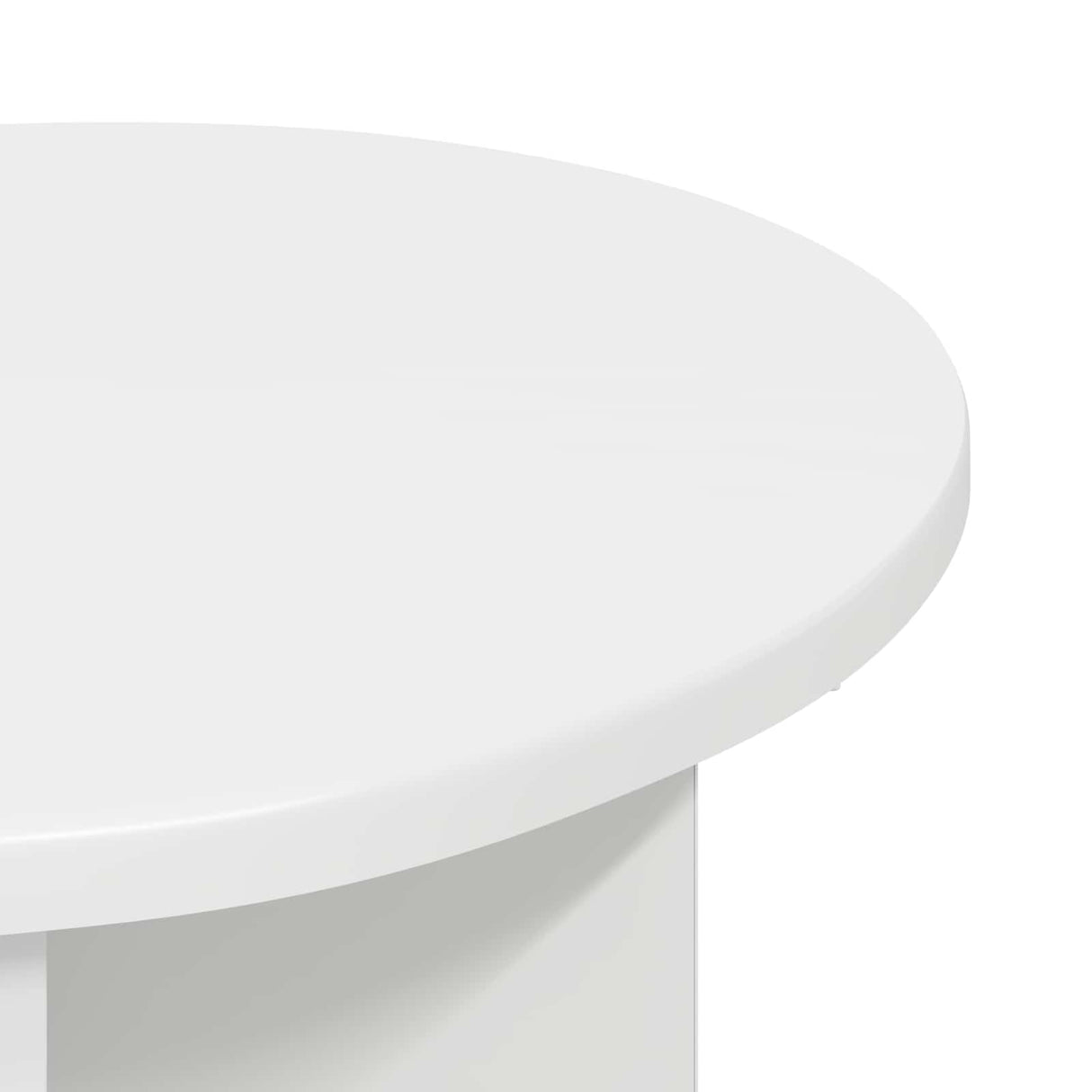 vidaXL Side Table with Storage White Ø 39 x 38 cm Engineered Wood