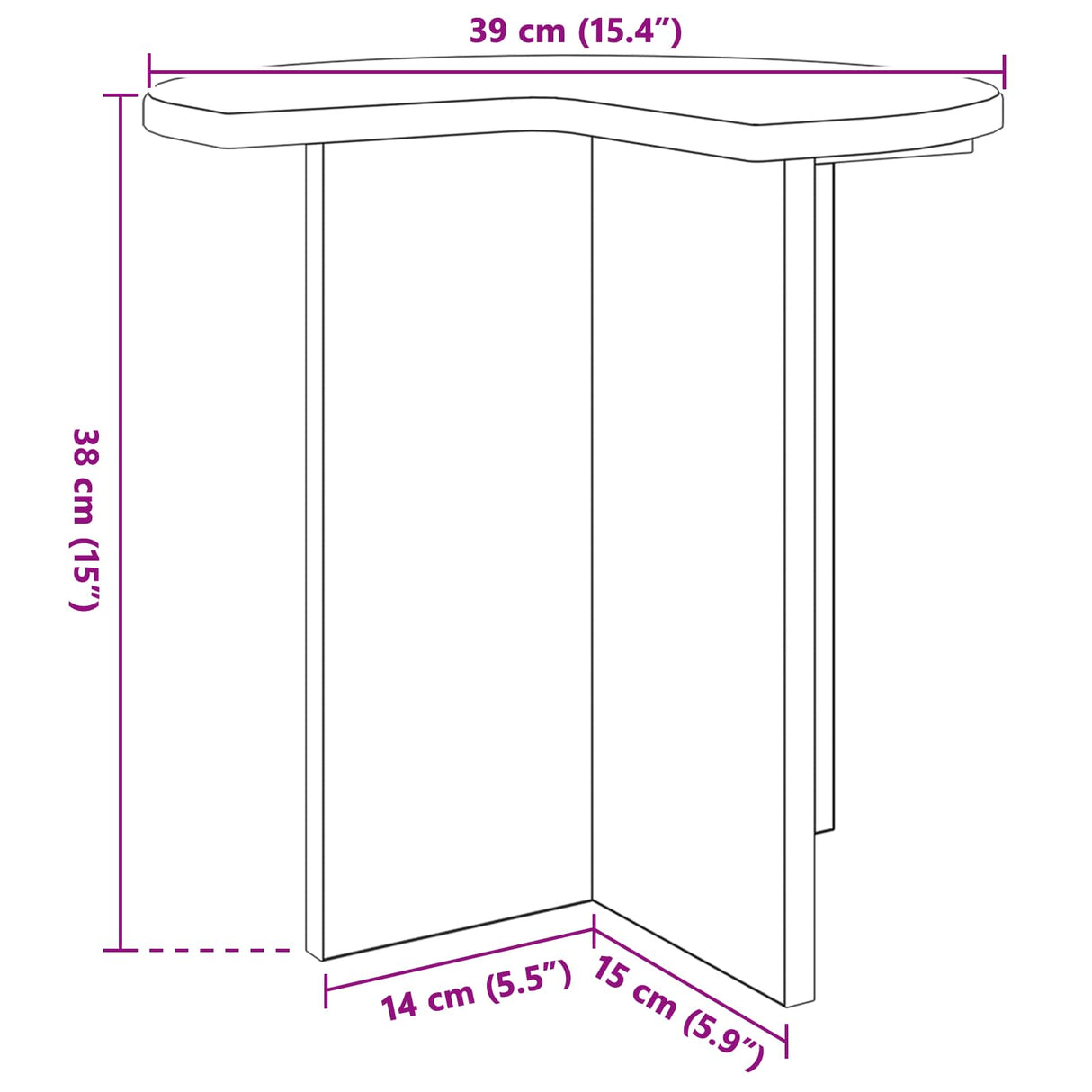 vidaXL Side Table with Storage White Ø 39 x 38 cm Engineered Wood