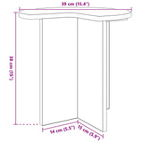 vidaXL Side Table with Storage White Ø 39 x 38 cm Engineered Wood