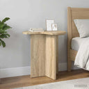 vidaXL Side Table with Storage White Ø 39 x 38 cm Engineered Wood