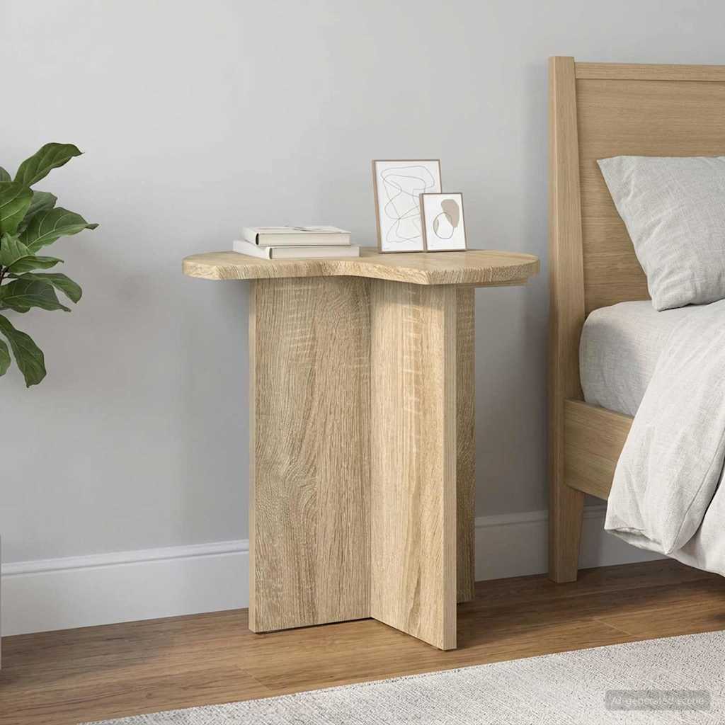 vidaXL Side Table with Storage White Ø 39 x 38 cm Engineered Wood