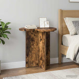 vidaXL Side Table with Storage White Ø 39 x 38 cm Engineered Wood