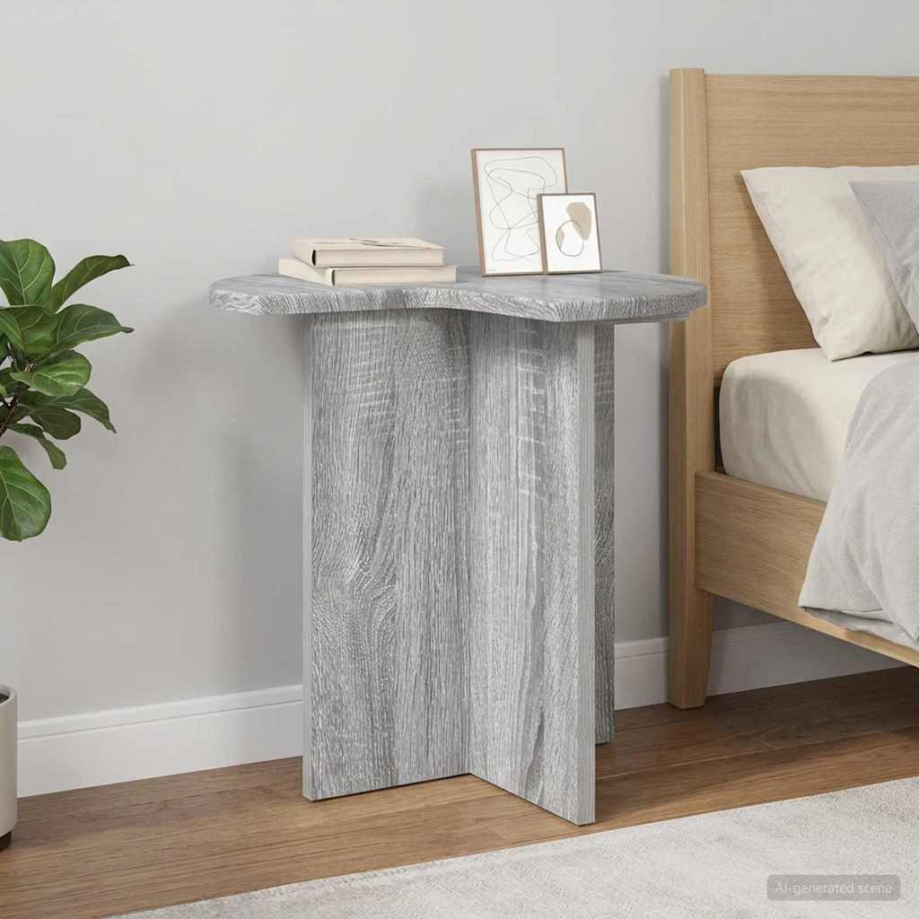 vidaXL Side Table with Storage White Ø 39 x 38 cm Engineered Wood