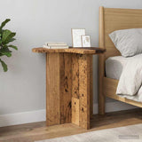 vidaXL Side Table with Storage White Ø 39 x 38 cm Engineered Wood