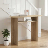vidaXL Wandtafel met opslag Wit 100 x 39,5 x 75 cm Bewerkt hout