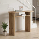 vidaXL Wandtafel met opslag Wit 100 x 39,5 x 75 cm Bewerkt hout