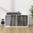 vidaXL Opbergbox voor LP's 71x34x36 cm bewerkt hout wit