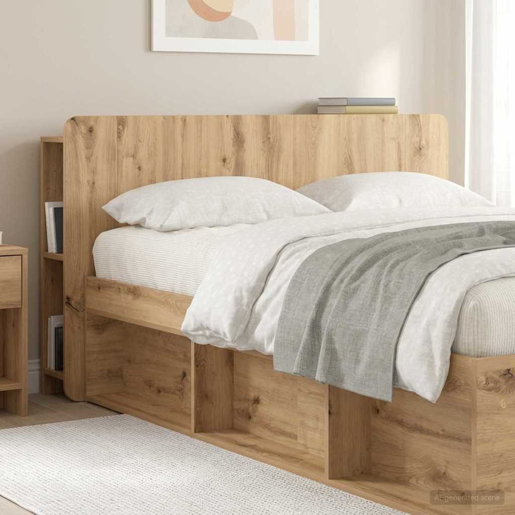 vidaXL Hoofdeinde Kast met opslag Wit Bewerkt hout