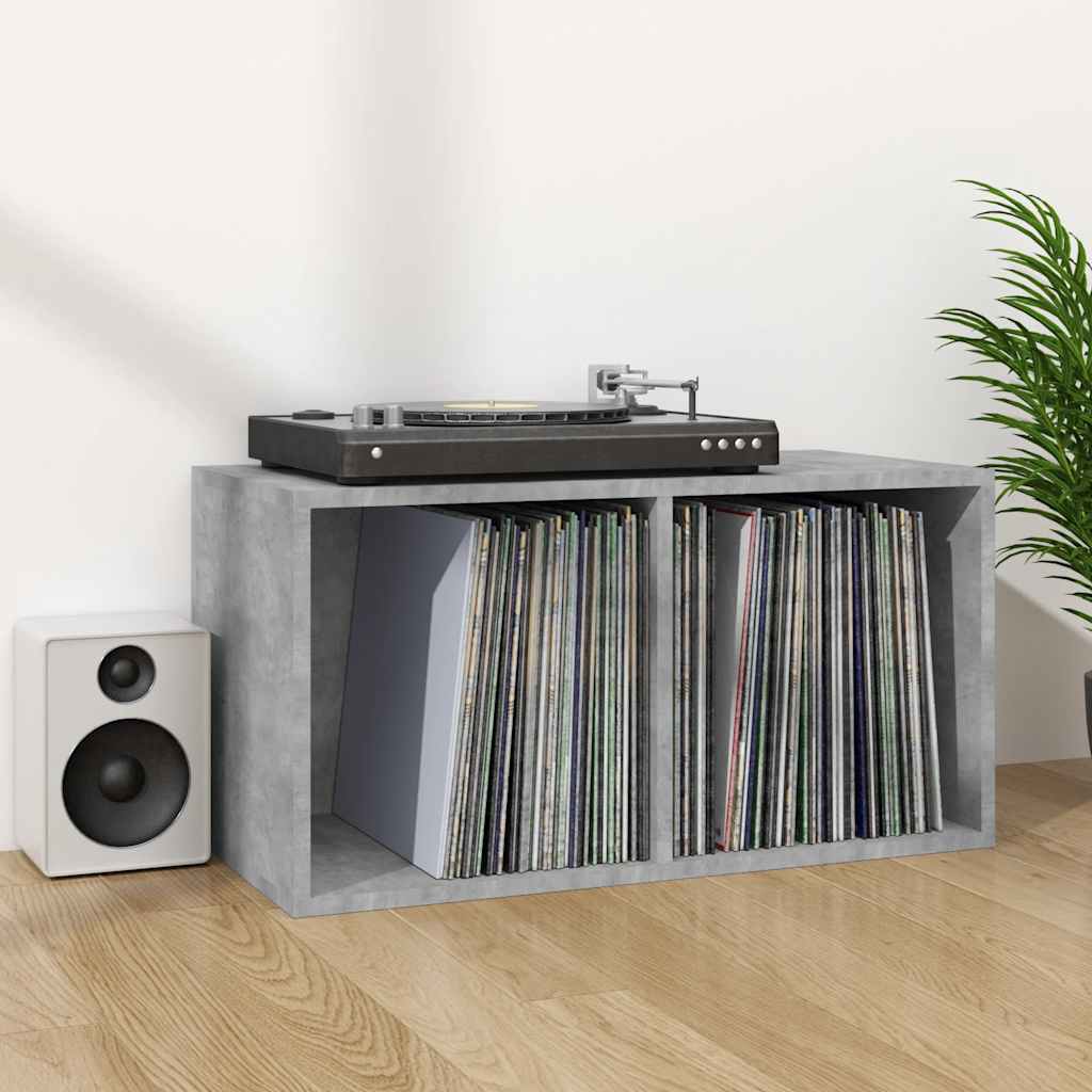 vidaXL Opbergbox voor LP's 71x34x36 cm bewerkt hout wit