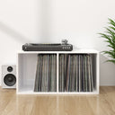 vidaXL Opbergbox voor LP's 71x34x36 cm bewerkt hout wit