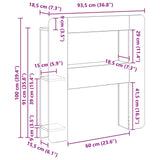 vidaXL Headboard Cabinet with Storage White Engineered Wood