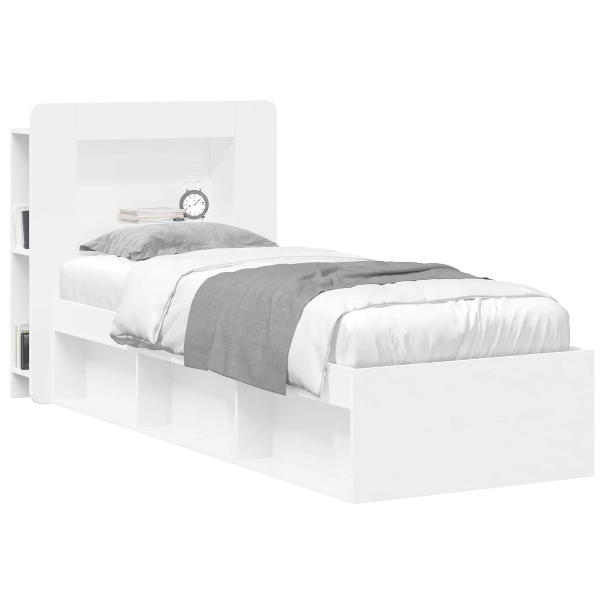 vidaXL Headboard Cabinet with Storage White Engineered Wood