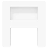 vidaXL Headboard Cabinet with Storage White Engineered Wood