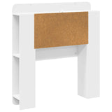 vidaXL Headboard Cabinet with Storage White Engineered Wood