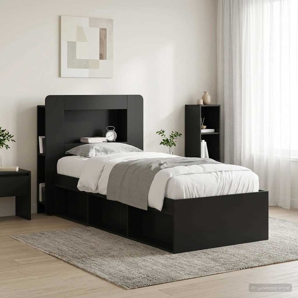 vidaXL Headboard Cabinet with Storage White Engineered Wood