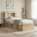 vidaXL Headboard Cabinet with Storage White Engineered Wood