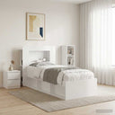 vidaXL Headboard Cabinet with Storage White Engineered Wood