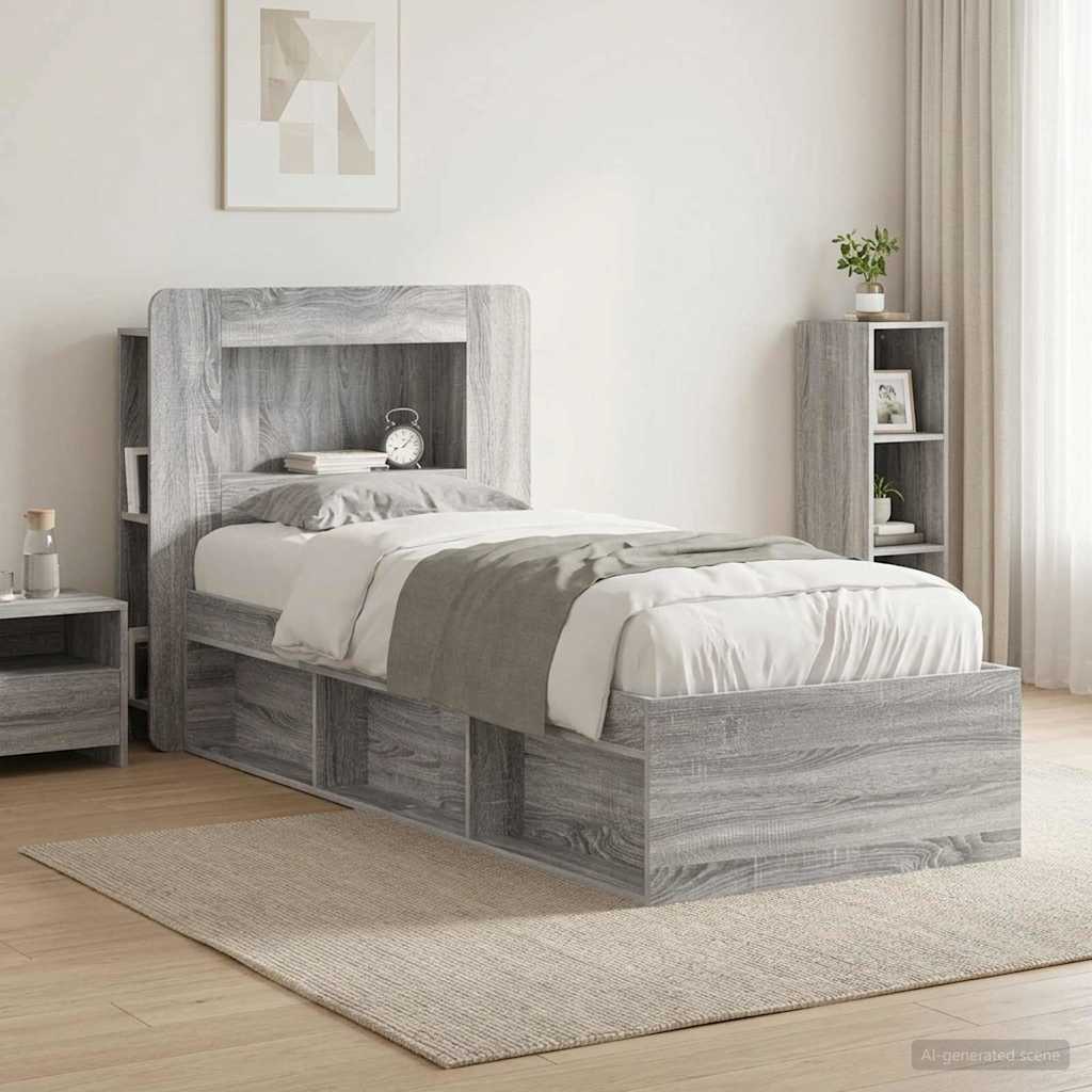 vidaXL Headboard Cabinet with Storage White Engineered Wood