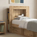 vidaXL Headboard Cabinet with Storage White Engineered Wood
