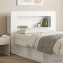 vidaXL Headboard Cabinet with Storage White Engineered Wood
