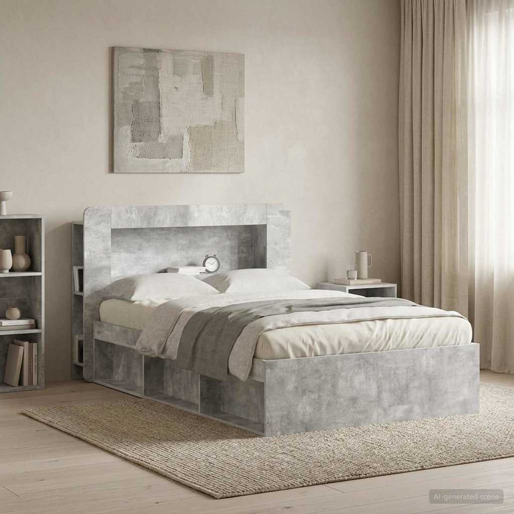 vidaXL Headboard Cabinet with Storage White Engineered Wood