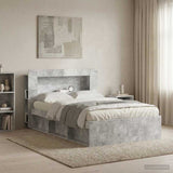 vidaXL Headboard Cabinet with Storage White Engineered Wood