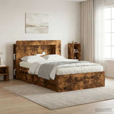 vidaXL Headboard Cabinet with Storage White Engineered Wood