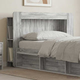 vidaXL Headboard Cabinet with Storage White Engineered Wood