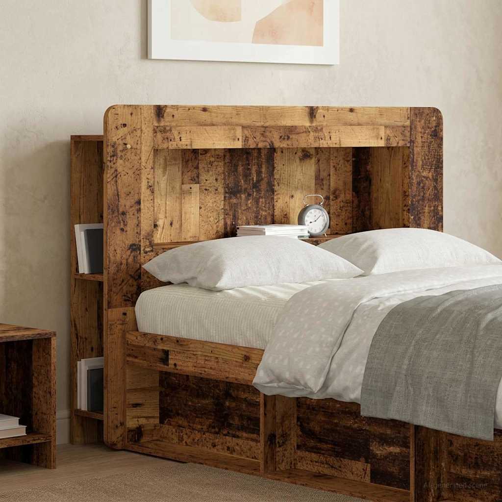 vidaXL Headboard Cabinet with Storage White Engineered Wood