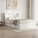 vidaXL Headboard Cabinet with Storage White Engineered Wood