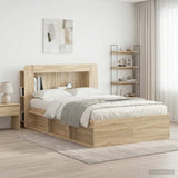vidaXL Headboard Cabinet with Storage White Engineered Wood