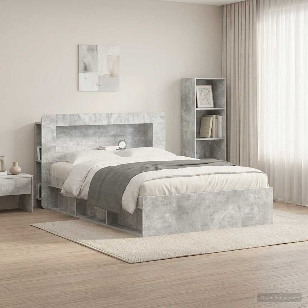 vidaXL Headboard Cabinet with Storage White Engineered Wood