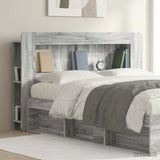 vidaXL Headboard Cabinet with Storage White Engineered Wood