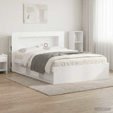vidaXL Headboard Cabinet with Storage White Engineered Wood