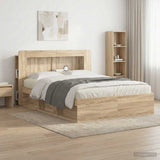 vidaXL Headboard Cabinet with Storage White Engineered Wood