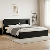 vidaXL Headboard Cabinet with Storage White Engineered Wood