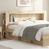 vidaXL Headboard Cabinet with Storage White Engineered Wood