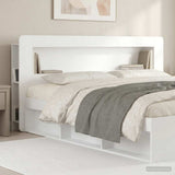vidaXL Headboard Cabinet with Storage White Engineered Wood