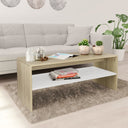 vidaXL Salontafel Wit 60 x 50 x 40 cm Bewerkt hout