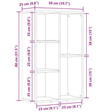 vidaXL Boekenkast/dressoir 50x25x80 cm bewerkt hout wit
