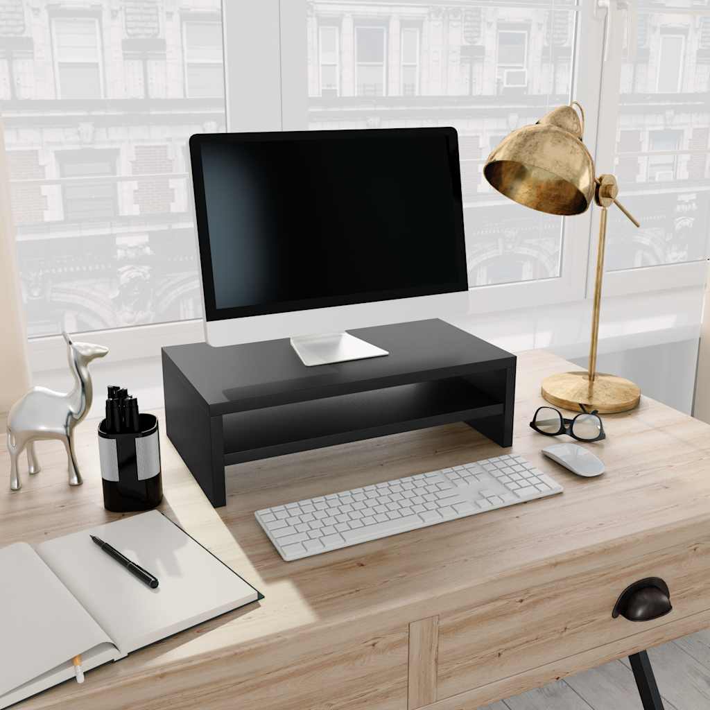 vidaXL Monitorstandaard 42x24x13 cm bewerkt hout wit