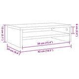 vidaXL Monitorstandaard 42x24x13 cm bewerkt hout wit