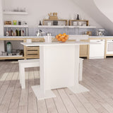 vidaXL Dining Table 110x60x75 cm Engineered Wood White