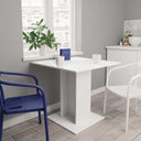 vidaXL Eettafel 80x80x75 cm bewerkt hout wit