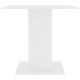 vidaXL Eettafel 80x80x75 cm bewerkt hout wit