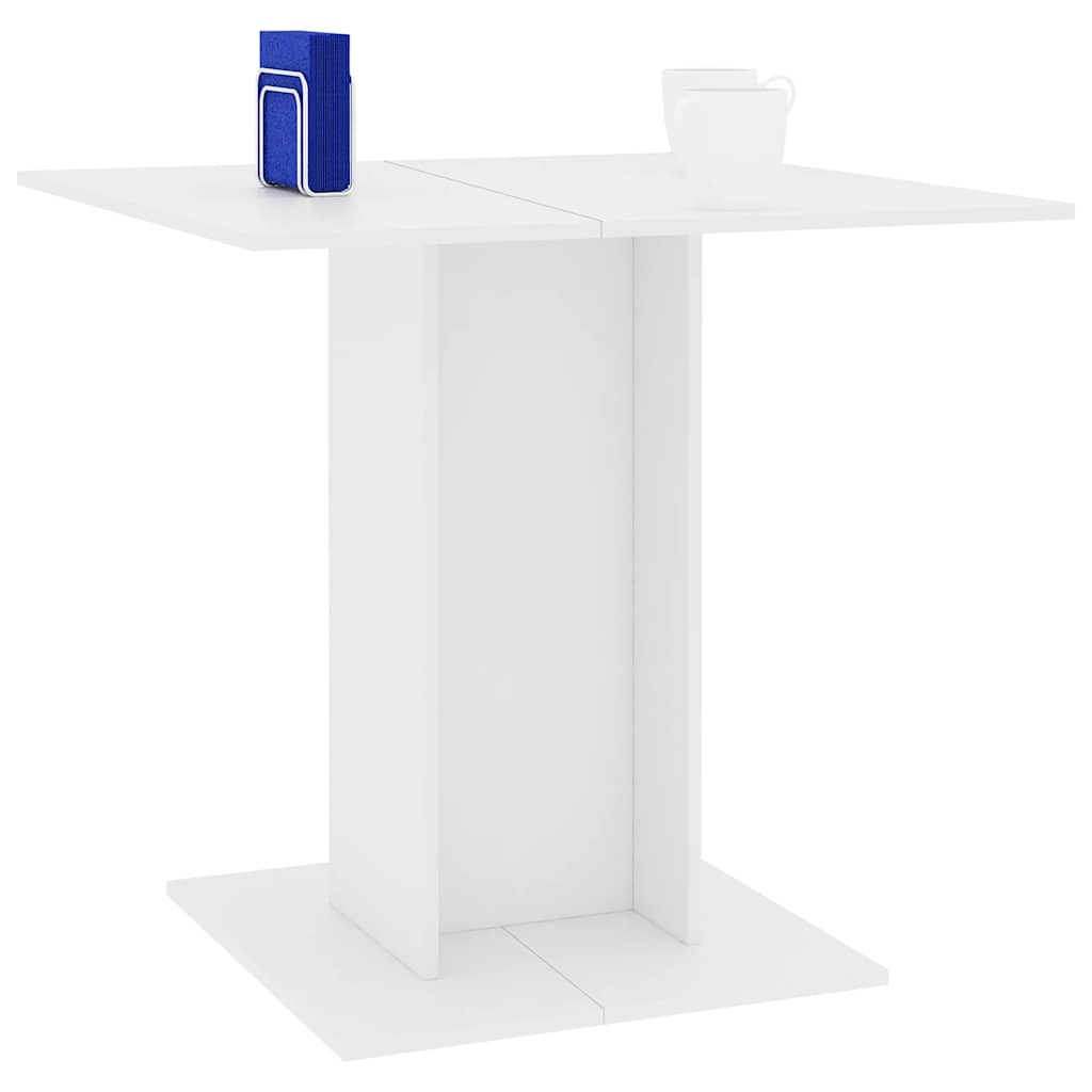 vidaXL Eettafel 80x80x75 cm bewerkt hout wit