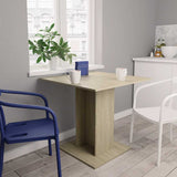 vidaXL Eettafel 80x80x75 cm bewerkt hout wit
