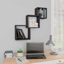 vidaXL Wandschappen kubus 68x15x68 cm bewerkt hout wit